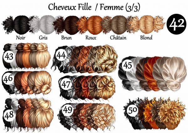 Cheveux filles et femmes (3/3)