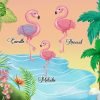 Portrait de Famille Flamants Roses