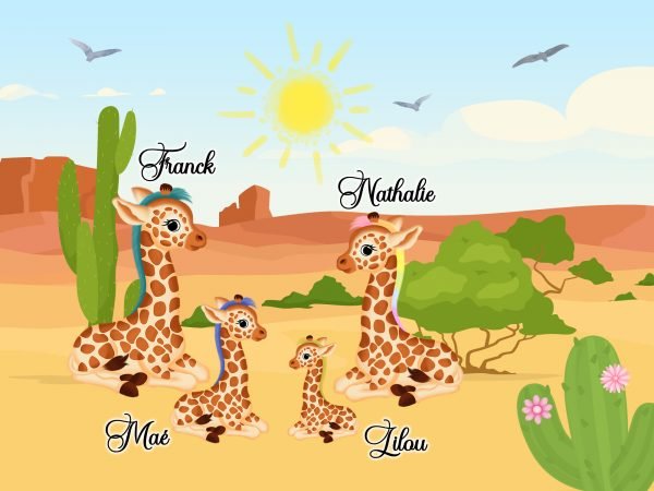 Portrait de Famille Girafes