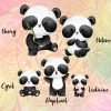 Portrait de Famille Pandas (version simple)