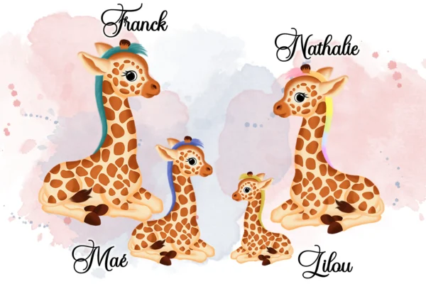 Portrait de famille Girafes 4