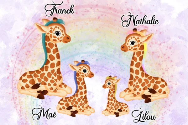 Portrait de famille Girafes 2