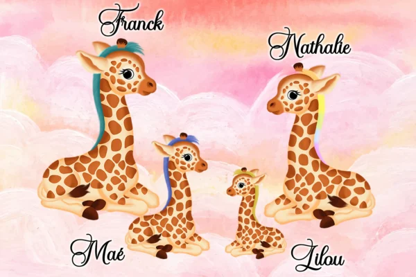 Portrait de famille Girafes 3