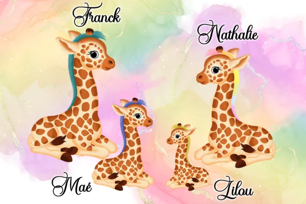 Portrait de famille Girafes 5