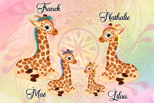 Portrait de famille Girafes 6