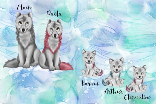 Portrait de famille Loups 5