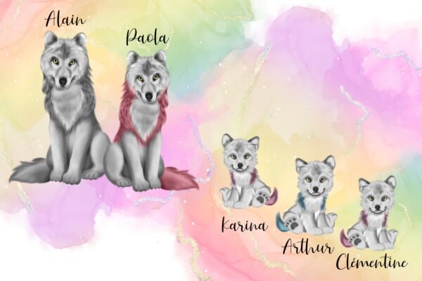 Portrait de famille Loups 6