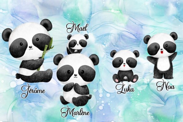 Portrait de famille Pandas 5