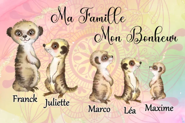 Portrait de famille Suricates 2