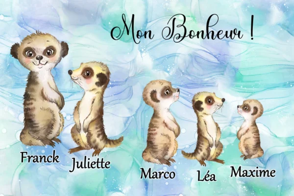 Portrait de famille Suricates 5