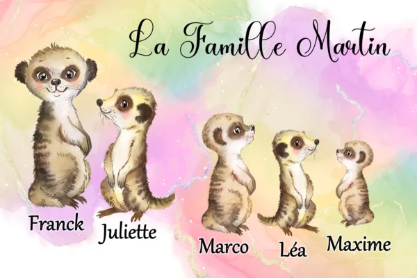 Portrait de famille Suricates 6